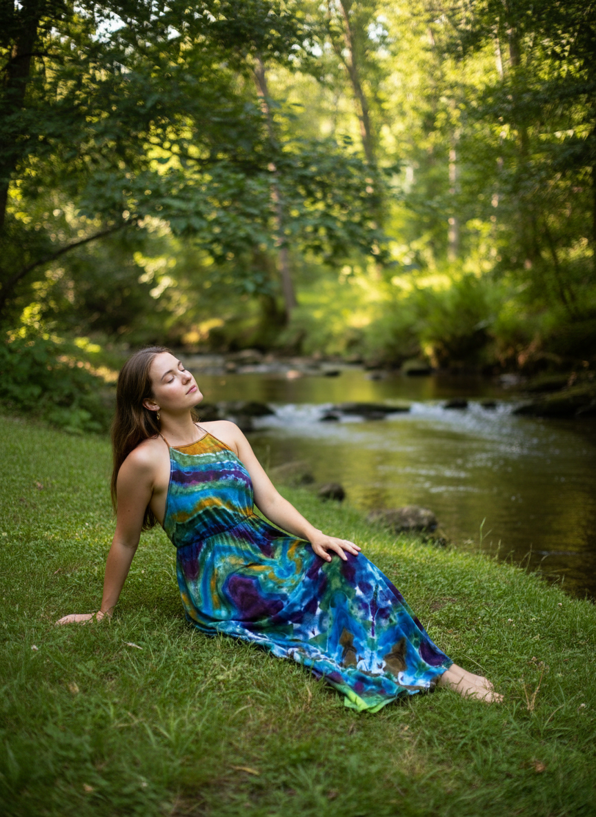 Rayon Maxi Dress Large